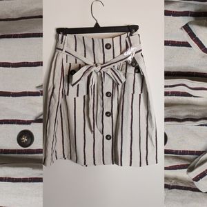 Striped Skirt | Waist Tie